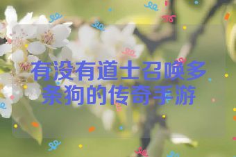有没有道士召唤多条狗的传奇手游