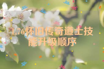 1.76怀旧传奇道士技能升级顺序