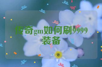 传奇gm如何刷9999装备