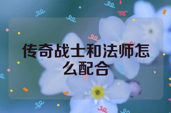 传奇战士和法师怎么配合