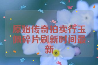 原始传奇拍卖行玉佩碎片刷新时间最新