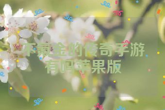 不氪金的传奇手游有吗苹果版