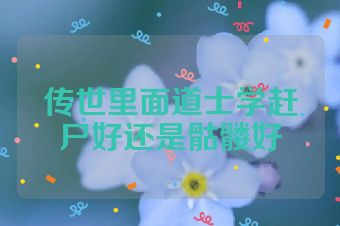 传世里面道士学赶尸好还是骷髅好