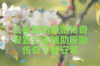 云雀辅助原始传奇设置云雀辅助原始传奇下载安装