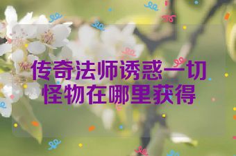 传奇法师诱惑一切怪物在哪里获得