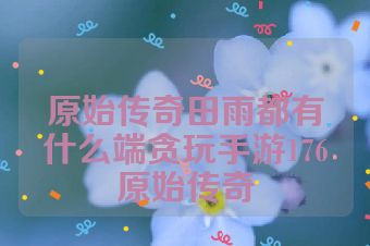 原始传奇田雨都有什么端贪玩手游176原始传奇
