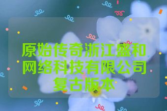 原始传奇浙江盛和网络科技有限公司复古版本