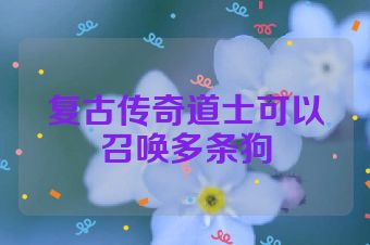 复古传奇道士可以召唤多条狗