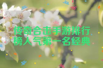传奇合击手游排行榜人气第一名经典