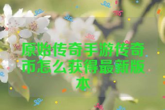 原始传奇手游传奇币怎么获得最新版本