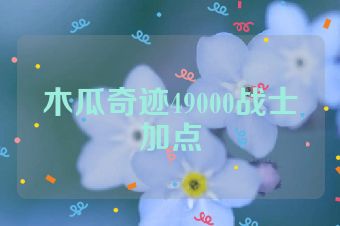 木瓜奇迹49000战士加点