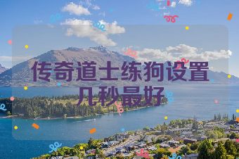 传奇道士练狗设置几秒最好