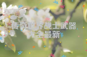 传奇世界战士武器大全最新