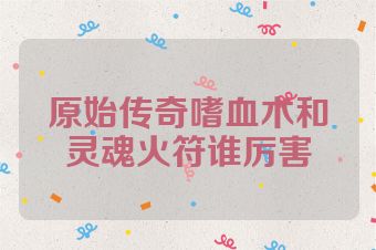 原始传奇嗜血术和灵魂火符谁厉害