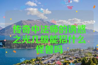 传奇中法师的诱惑之光几级能招什么怪兽吗