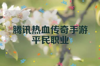 腾讯热血传奇手游平民职业
