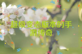 超级变态版本的手游传奇