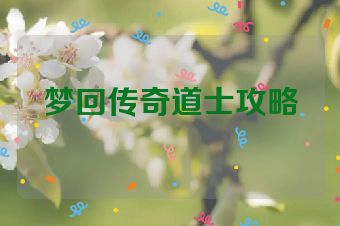 梦回传奇道士攻略