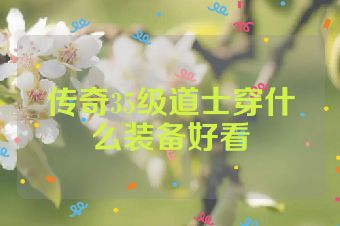 传奇35级道士穿什么装备好看
