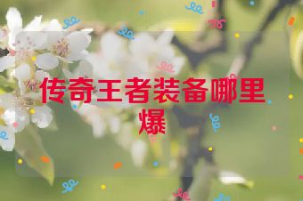传奇王者装备哪里爆