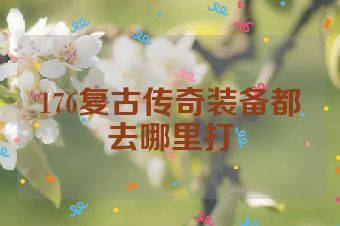 176复古传奇装备都去哪里打
