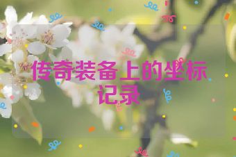 传奇装备上的坐标记录