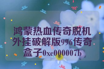 鸿蒙热血传奇脱机外挂破解版996传奇盒子0xc000007b