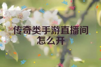 传奇类手游直播间怎么开