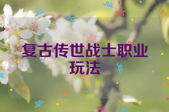 复古传世战士职业玩法