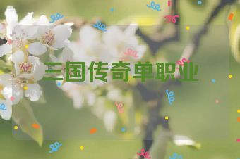 三国传奇单职业