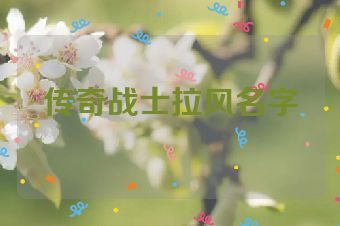 传奇战士拉风名字