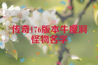 传奇176版本牛魔洞怪物名字