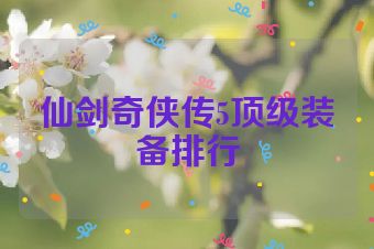 仙剑奇侠传5顶级装备排行