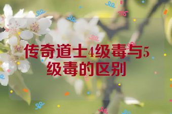 传奇道士4级毒与5级毒的区别