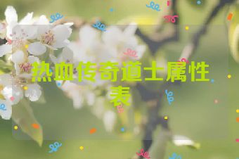 热血传奇道士属性表