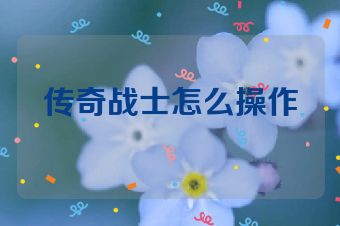传奇战士怎么操作