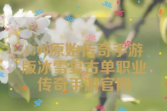 4399原始传奇手游版冰雪复古单职业传奇手游官网