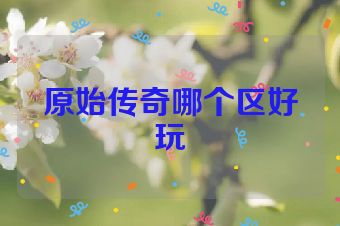 原始传奇哪个区好玩