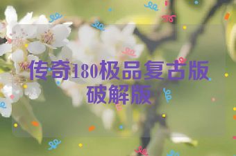 传奇180极品复古版破解版