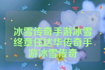 冰雪传奇手游冰雪终章任达华传奇手游冰雪传奇