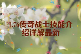 1.76传奇战士技能介绍详解最新