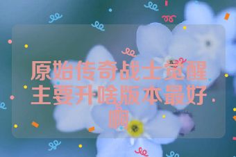 原始传奇战士觉醒主要升啥版本最好啊