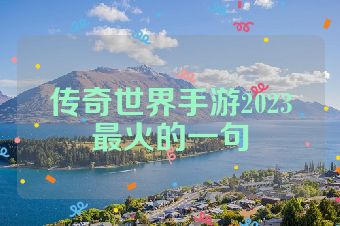 传奇世界手游2023最火的一句