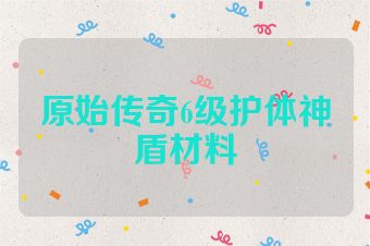 原始传奇6级护体神盾材料