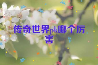 传奇世界pk哪个厉害