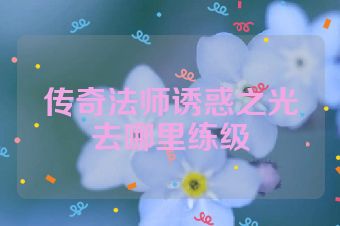 传奇法师诱惑之光去哪里练级