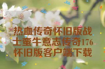 热血传奇怀旧版战士蛮牛意志传奇176怀旧版客户端下载