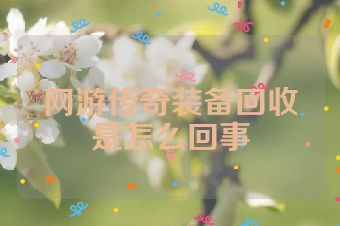 网游传奇装备回收是怎么回事