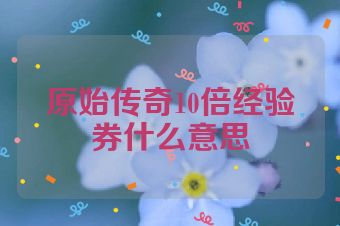 原始传奇10倍经验券什么意思