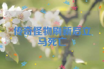 传奇怪物刷新后立马死亡
